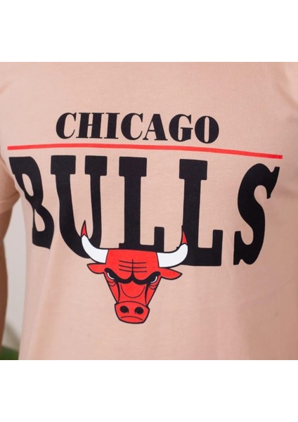 Erkek Kısa Kollu Chicago Bulls Baskılı Tişört