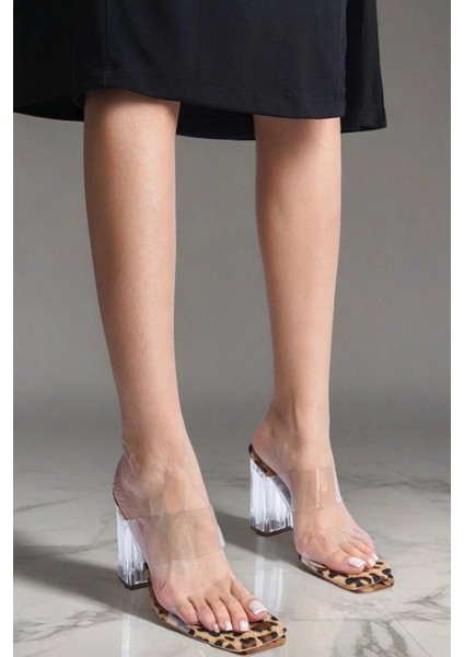 Kadın Moda Şeffaf Topuklu Terlik Şık Ve Zarif Abiye Ayakkabı fiyatları
