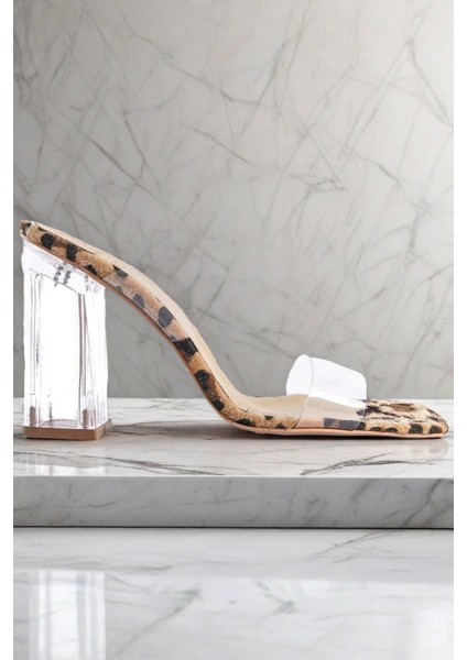 Kadın Moda Şeffaf Topuklu Terlik Şık Ve Zarif Abiye Ayakkabı fırsatları