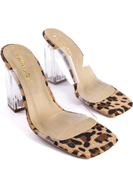 Kadın Moda Şeffaf Topuklu Terlik Şık Ve Zarif Abiye Ayakkabı indirimleri