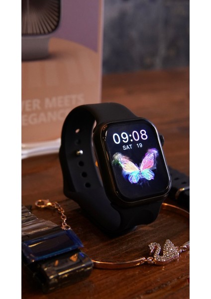 Nom Tekno / Venandin NOVA10 Mini Akıllı Saat(3 Kordon+Kuğu Bilezik)