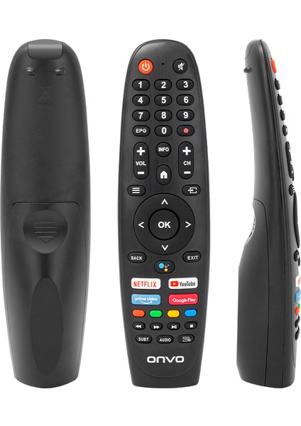 Onvo-Profilo-Saba Netflıx-Youtube-Google Play-Prıme Vıdeo Tuşlu Ses Komutlu Lcd-Led Tv Kumanda (K0)