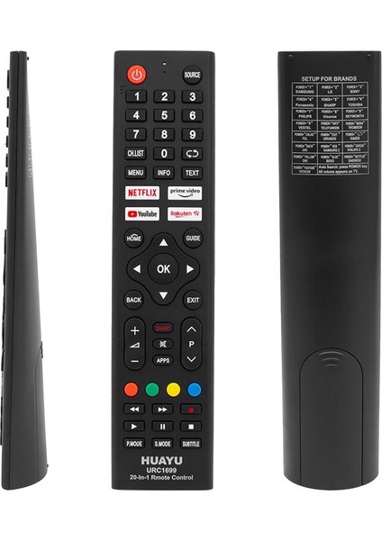 Huayu Kl URC1699 20 In 1 Netflıx- Youtube- Prıme Vıdeo Tuşlu Unıversal Lcd-Led Tv Kumanda (K0)