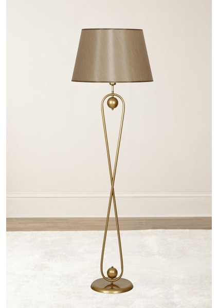 Forever Statik Eskitme Mat Gold Metal Lambader