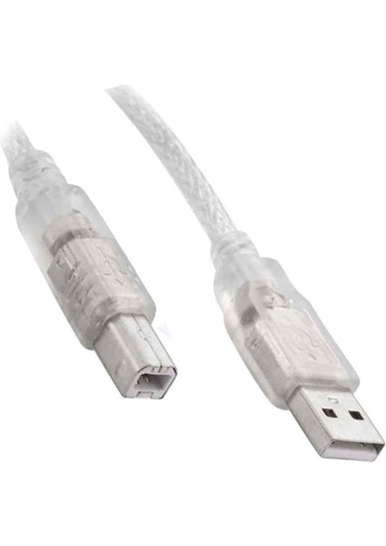 USB Yazıcı Kablosu 5 mt 2.0 Şeffaf SL-U2005 * AC-UP05 (K0)