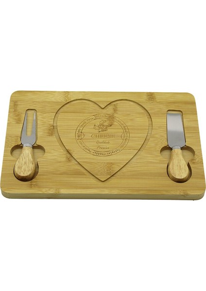 Kalpli Bıçak Sağ-Solahşap Bambu Kahvaltı Peynir Sunum Pano2 Bıçak=ahşap SAP19X29CM-1.5CM (K0)