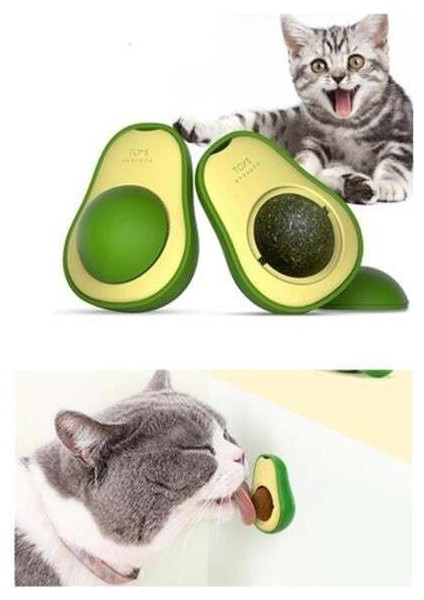Avokado Tasarımlı Kedi Yalama Topu