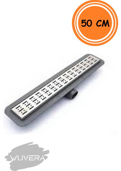 50 cm Duş Kanalı Yer Sifonu Gider Krom - Wuvera