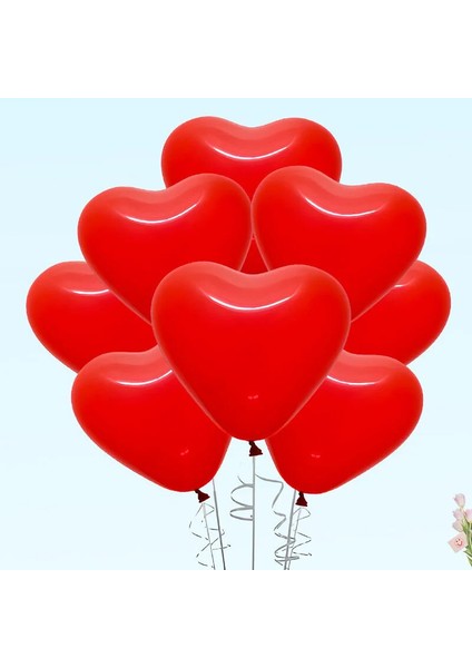 Lateks Kırmızı Kalpli 10'' 25 cm Balon