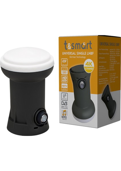 Tsmart 0.7db Ultra Hd 4K Unıversal Tek Çıkışlı Sıngle Lnb (K0)