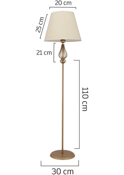 Modern Eskitme Ayaklı Metal Abajur, Yükseklik 101-150 cm, Tek Ayaklı, Şık Tasarım indirimleri