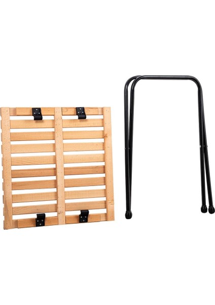 4 Adet Katlanır Kamp Sandalyesi ve Masa Seti - Rock - Kül Gri / Portakal - Bardaklıklı - 140 kg