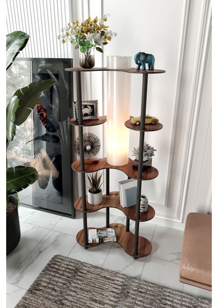 Mariposa Lambader Kitaplık Madran Ceviz