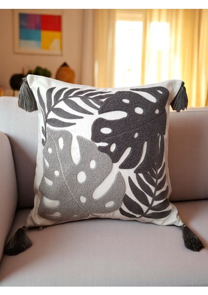 Punch Panç Kırlent Kılıfı 40 x 40 cm Tekli Püsküllü