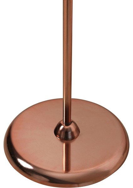 Noa Vega Bakır Rose Gold Kaplama Tek Ayaklı Metal Lambader - Krem