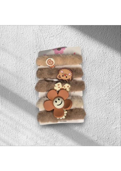 5'li Sevimli Figürlerden Oluşan Bebek ve Kız Çocuk Tokaları