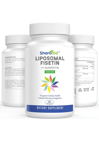 Liposomal Fisetin With Quercetin Supplements 1200 mg 60 Softgels.abd Menşei