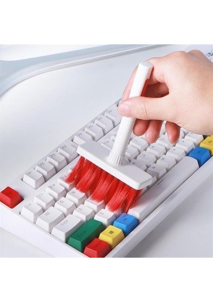 Buffer® Çok Amaçlı Kırmızı Hassas Fırça Başlıklı Bilgisayar Laptop Temizleme Fırçası