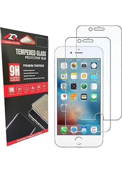 Azr Apple iPhone - 6s Plus / 7 Plus / 8 Plus Için Ekran Koruyucu Hd Netlikte 9h Temperli Ekran Koruyucu C