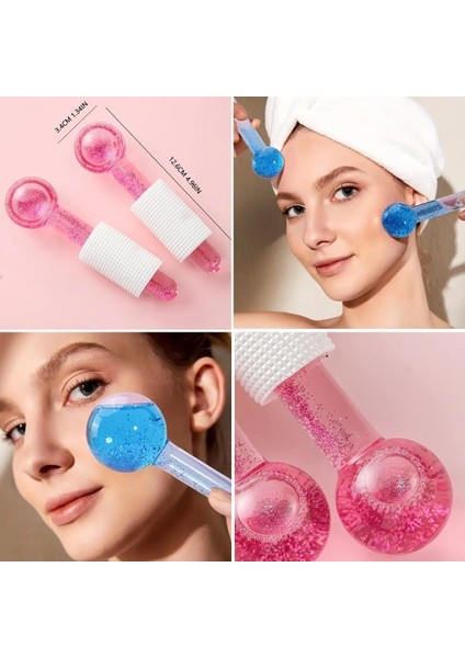 Buffer® Buz Küre Yüz ve Göz Soğuk Masaj ve Terapi Topu Leke Önleyici Cilt Bakımı Göz Altı Terapi Topları