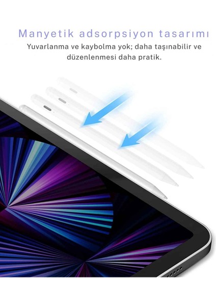 Apple iPad 11 Nesil Uyumlu Avuç Içi Reddetmeli Bluetoothlu Dokunmatik Özel Çizim ve Yazı Kalemi fiyatları