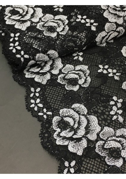 Likralı Geniş Dantel / Esnek Dantel / 1 Metre