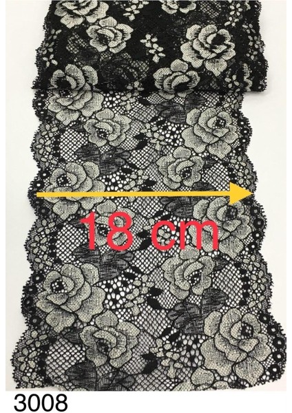 Likralı Geniş Dantel / Esnek Dantel / 1 Metre fırsatları