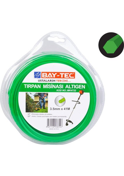 Altıgen Tırpan Misinası 3.5 mm x 41 mt MK4722