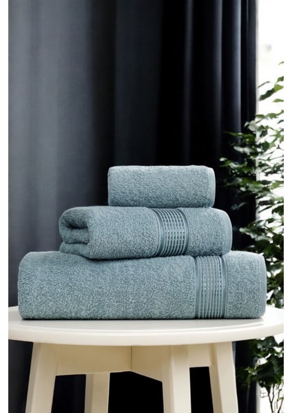 3lü Havlu Seti Melodia Mint Yeşili 70 x 140 + 50 x 85 + 30 x 50