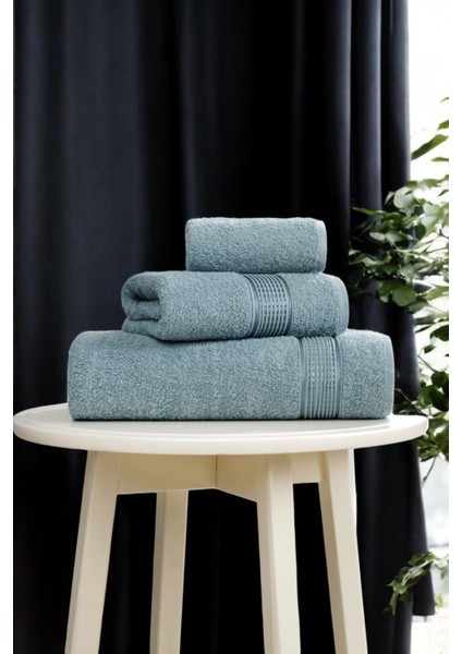 3lü Havlu Seti Melodia Mint Yeşili 70 x 140 + 50 x 85 + 30 x 50 fiyatları