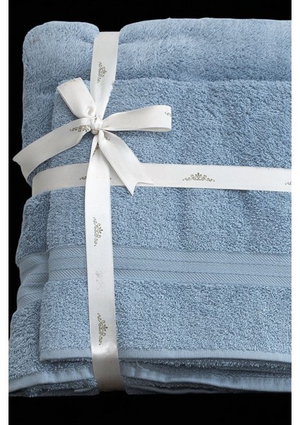 2li Banyo Havlu Seti 90 x 160 cm +50 x 90 cm Dualstyle Indigo Mavi fırsatları