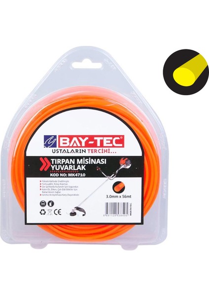 Yuvarlak Tırpan Misinası 3 mm x 56 mt MK4710