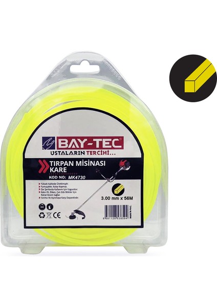 Kare Tırpan Misinası 3 mm x 51 mt MK4730