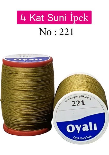 4 Kat Suni Ipek Iplik Iğne Oyası Boncuk Ipi Tığ Oyası NO:221