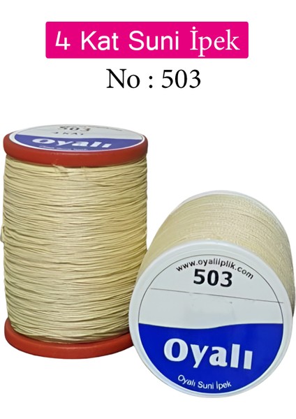 4 Kat Suni Ipek Iplik Iğne Oyası Boncuk Ipi Tığ Oyası NO:503