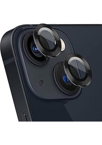 Apple iPhone 14 Tekli Kamera Lens Koruma Camı Siyah