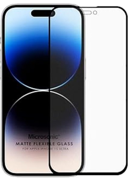 Ekran Koruyucu Apple iPhone 15 Pro Max Için Seramik Matte Flexible Ekran Koruyucu Siyah