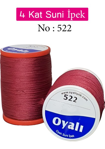 4 Kat Suni Ipek Iplik Iğne Oyası Boncuk Ipi Tığ Oyası NO:522
