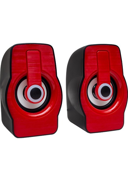 Magıcvoıce MV-4941 2.0 Multımedıa Rgb Işıklı 3 Watt * 2 USB Hoparlör Siyah/mavi-Siyah/kırmızı (5064)