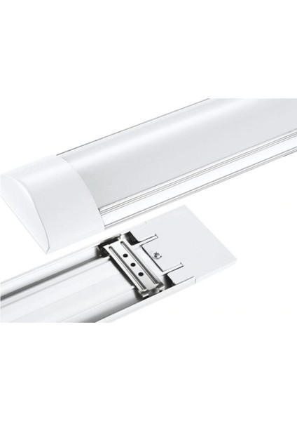 Beyaz 4'lü 40W 120cm T5 Floresan Yatay Bant Tavan Armatürü