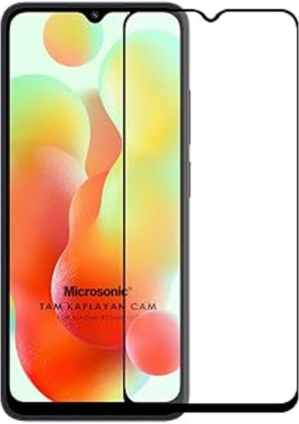Xiaomi Redmi 12C Tam Kaplayan Temperli Cam Ekran Koruyucu Siyah
