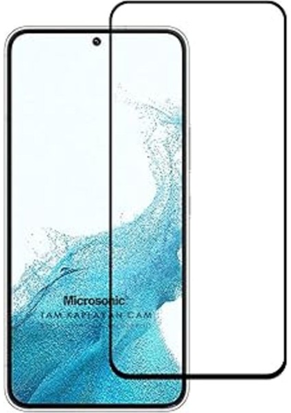 Samsung Galaxy S23 Plus Tam Kaplayan Temperli Cam Ekran Koruyucu Siyah