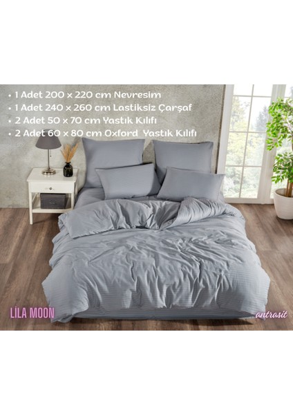 Çizgili Saten Çift Kişilik Nevresim Takımı fiyatları