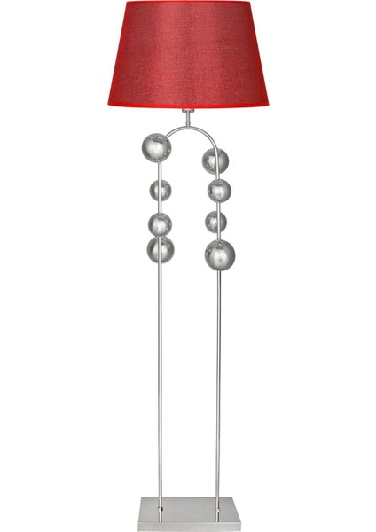 Bordo Metal Lambader, Yerden Yüksek, Tek Ayaklı, Şık ve Modern Tasarım