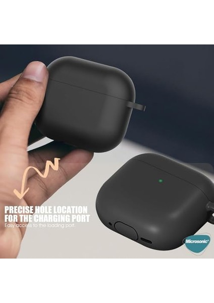 Airpods 4 Kılıf Askılı Mat Silikon Pembe [airpods 4 ile Uyumlu Kılıf - Pembe]
