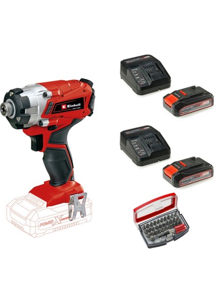 Te-Cı 18/1 Li - Solo Torklu Darbeli Matkap + 2 x 2.5 Ah Starter Kit Akü (Bits Uç Dahil)