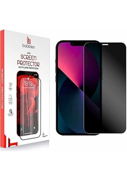 Apple iPhone 13 Privacy Hayalet Cam Tam Ekran Temperli Koruyucu