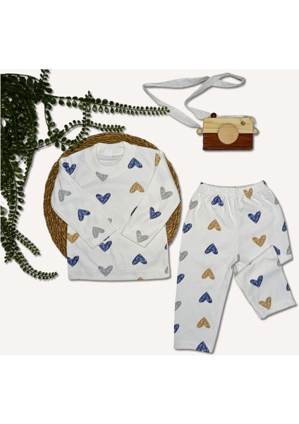 Kız Çocuk Kalp Baskılı Pijama Takımı indirimleri