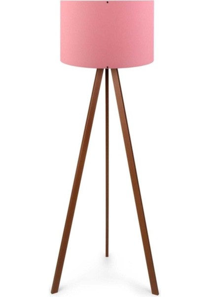 Pratik Ahşap Üç Ayaklı Modern Lambader Yerden Yükseklik 101-150 cm