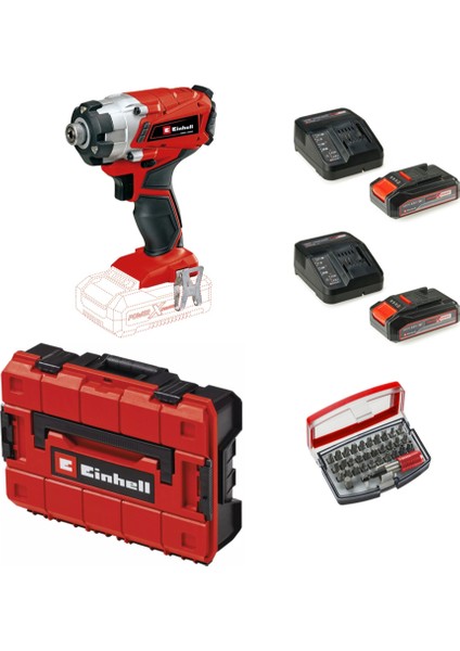 Te-Cı 18/1 Li - Solo Torklu Darbeli Matkap + 2 x 2.5 Ah Starter Kit Akü (Çanta ve Bits Uç Dahil)